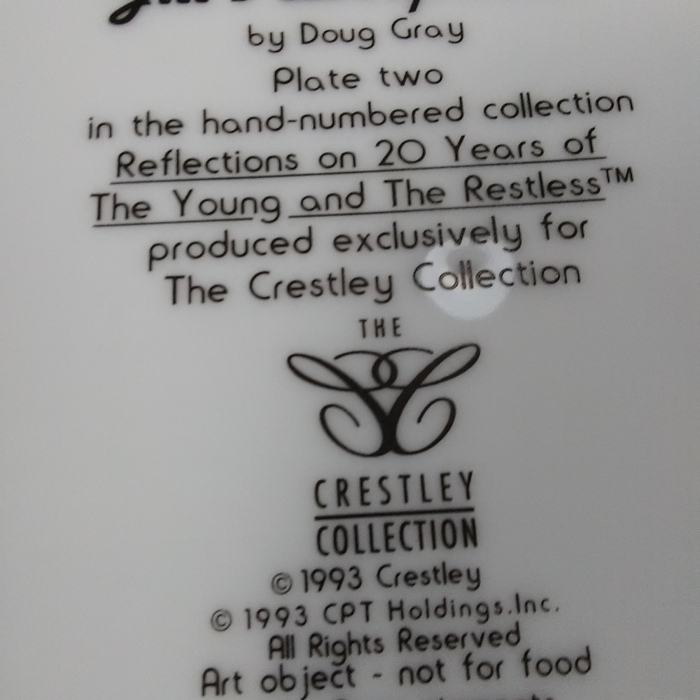 PLATE YOUNG AND THE RESTLESS DECOR HOME VINTAGE - Picture 8 of 14